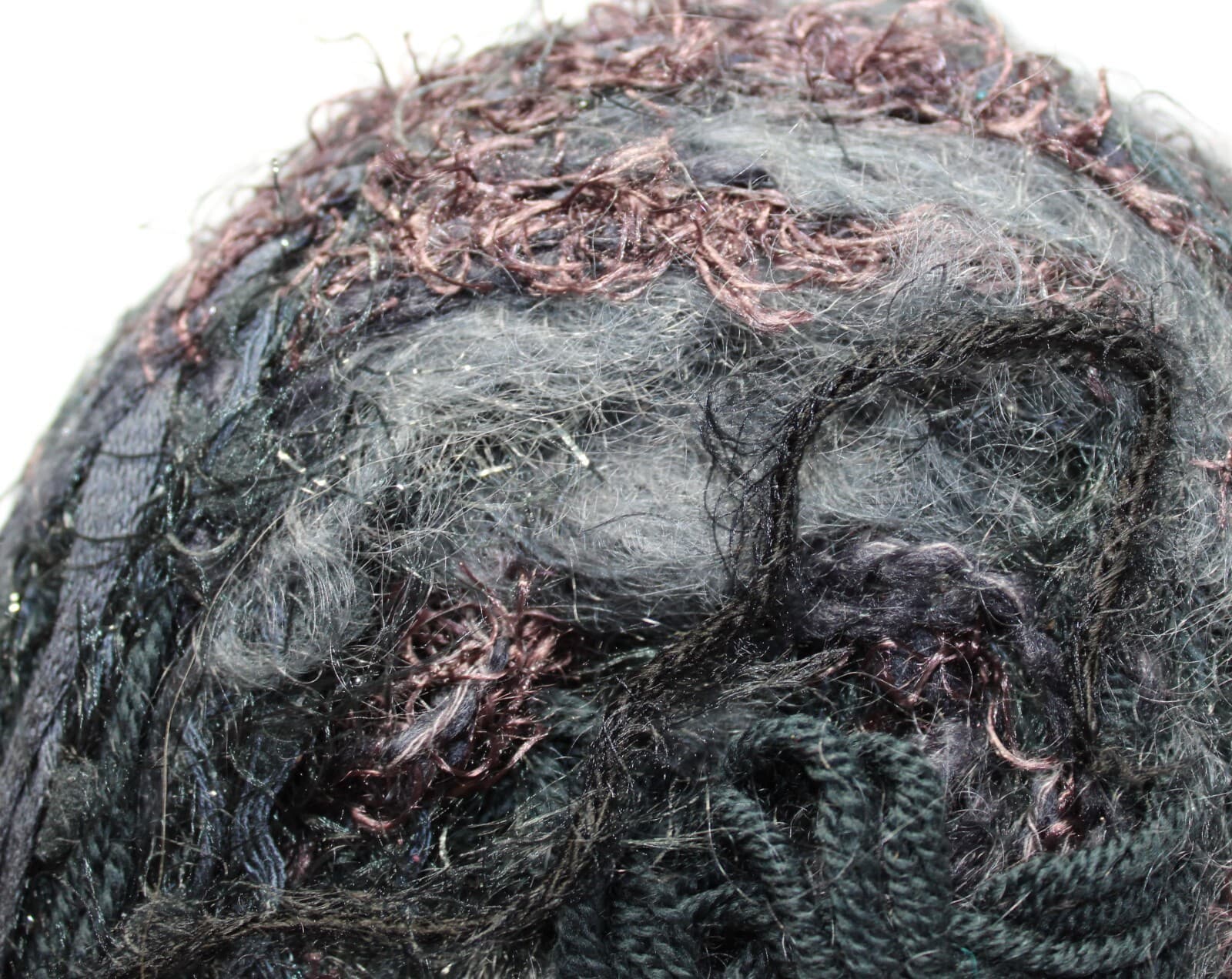 Camelot Designer Yarn Gray blue mauve 31% Nylon, 30% Wool, Acr Mohair 327yd