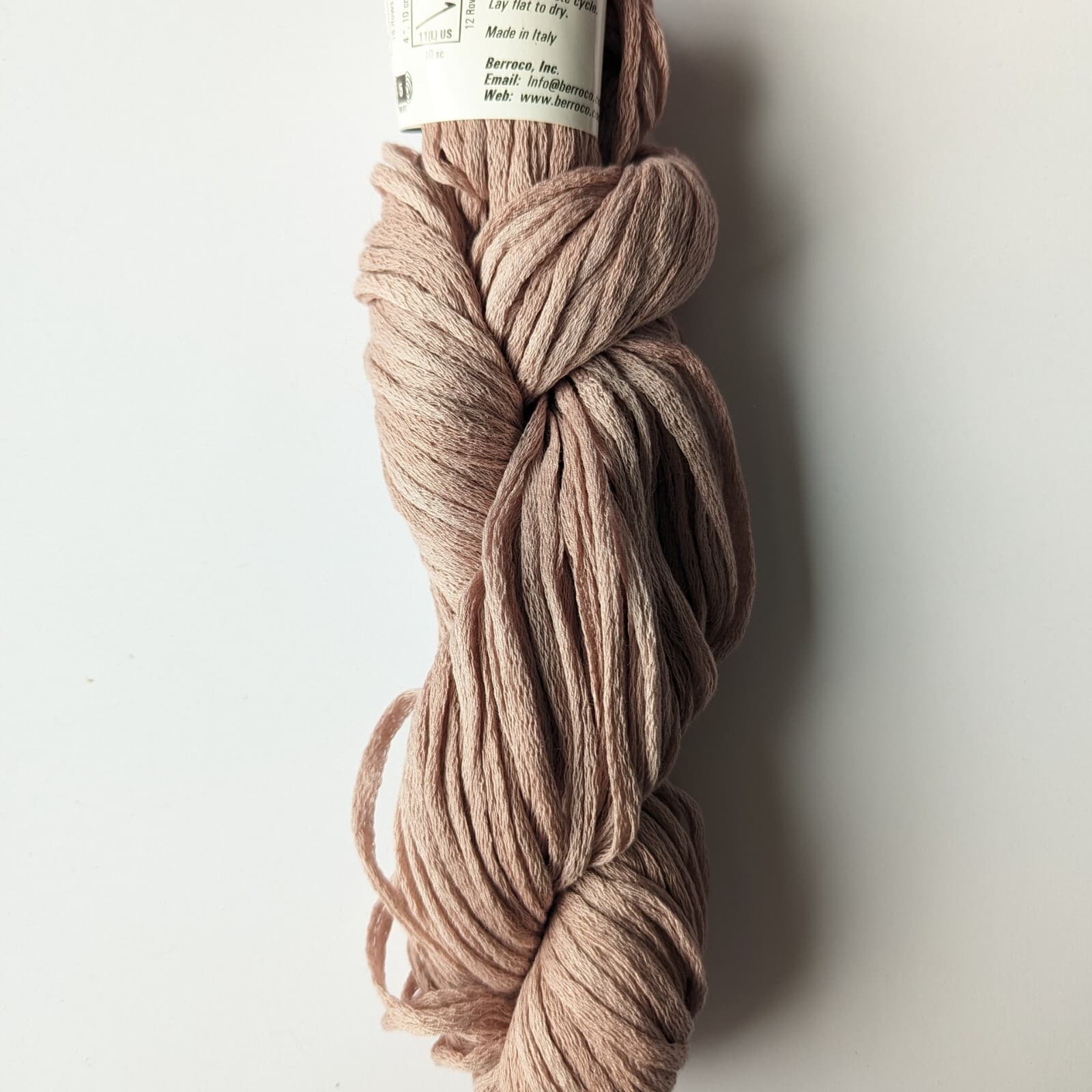 SALE Yarn Berroco Karma 100% Cotton Color: 3410 Mauve 1.75oz, 66yd, Super Bulky