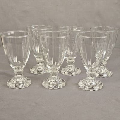 Vintage Anchor Hocking Boopie 4 3/8" Cordial Juice Glass set of 6 - 4oz.