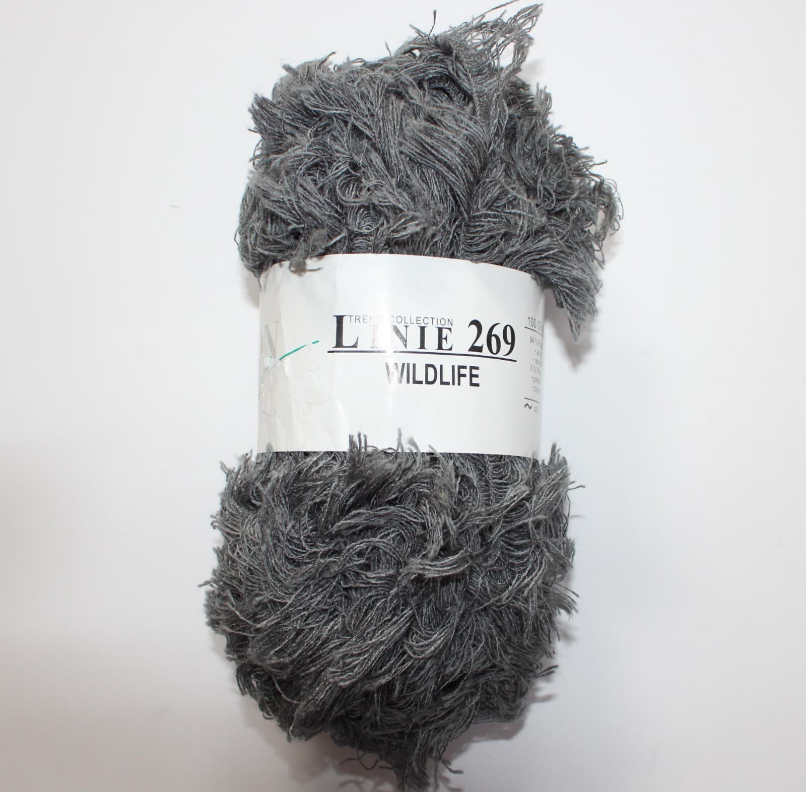 Linie 269 Wildlife Online Yarn Col 0007 Gray 94% Acrylic 6% Nylon 100gr 40m