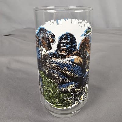 King Kong Skull Island Burger King Drinking Glass Vintage 1976 Coke Coca Cola