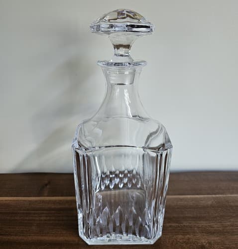 Cut Crystal Liquor Decanter With Glass Stopper