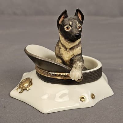 Lenox Puppy on Patrol German Shepard Dog in Policeman Hat
