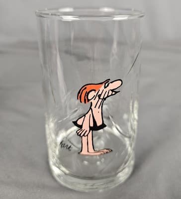 Vintage Arbys Collector B.C. Ice Age Comics Glass Tumblers Wiley Baseball Glass