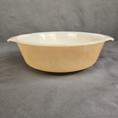 Vintage Fire King 437 USA Anchor Hocking Peach Luster Oven Ware Bowl 1.5 Quart