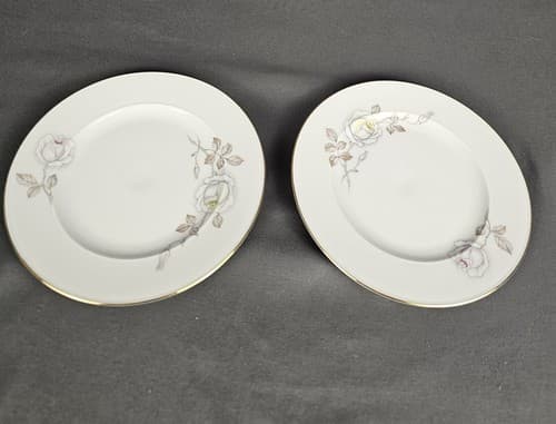 Johann Haviland Bavaria SWEETHEART ROSE Bread Plate Excellent 6" Vtg Set of 2