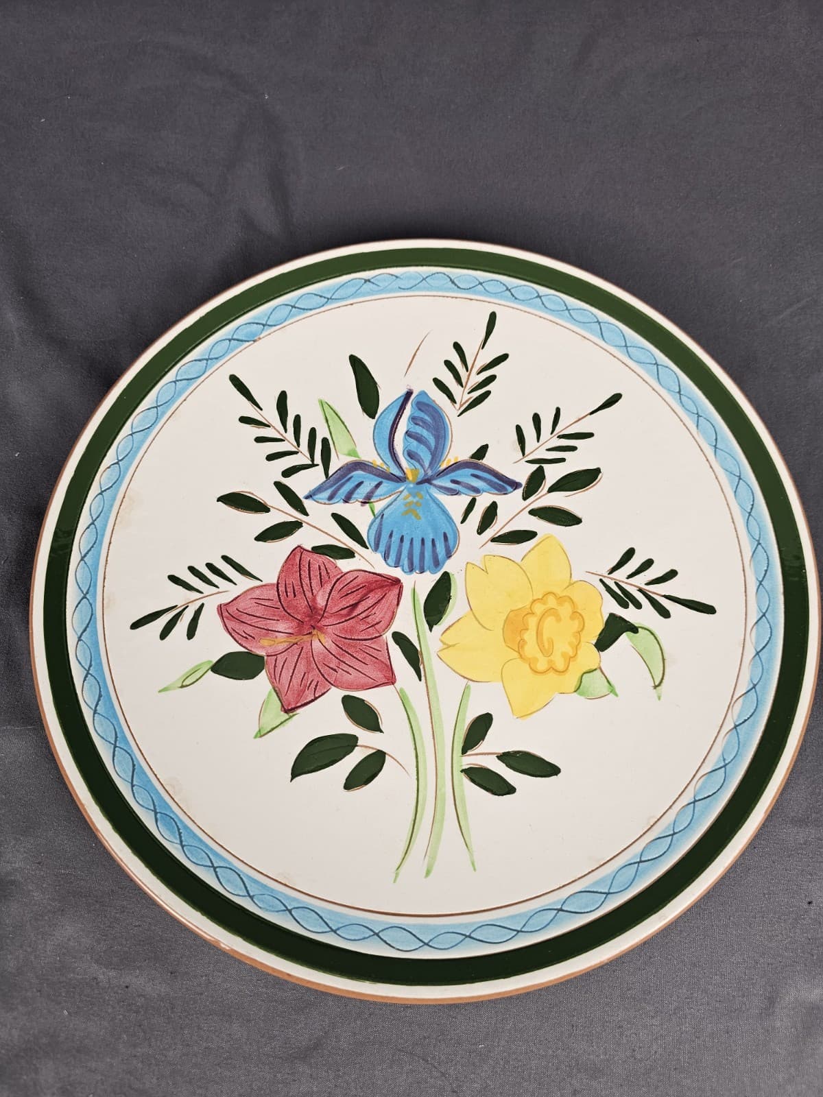 Stangl Pottery Country Garden Floral Dinner Plate Hand Painted Floral USA 10"
