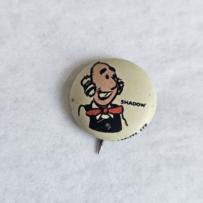 1940s Kellogg's Pinback Button 1946 Shadow Pep Vintage Cartoon PEP