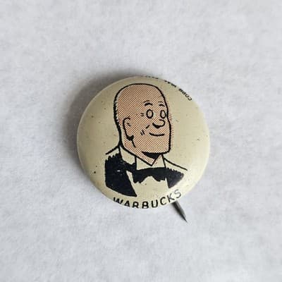 1940s Kellogg's Pinback Button 1946 Warbucks Pep Vintage Cartoon PEP