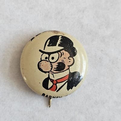 1940s Kellogg's Pinback Button 1946 Barney Google Pep Vintage Cartoon PEP