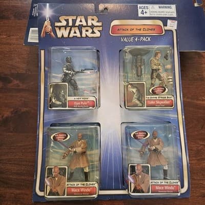 Attack of the Clones Star Wars Value 4-Pack 3.75", #28, #28, #29, #40