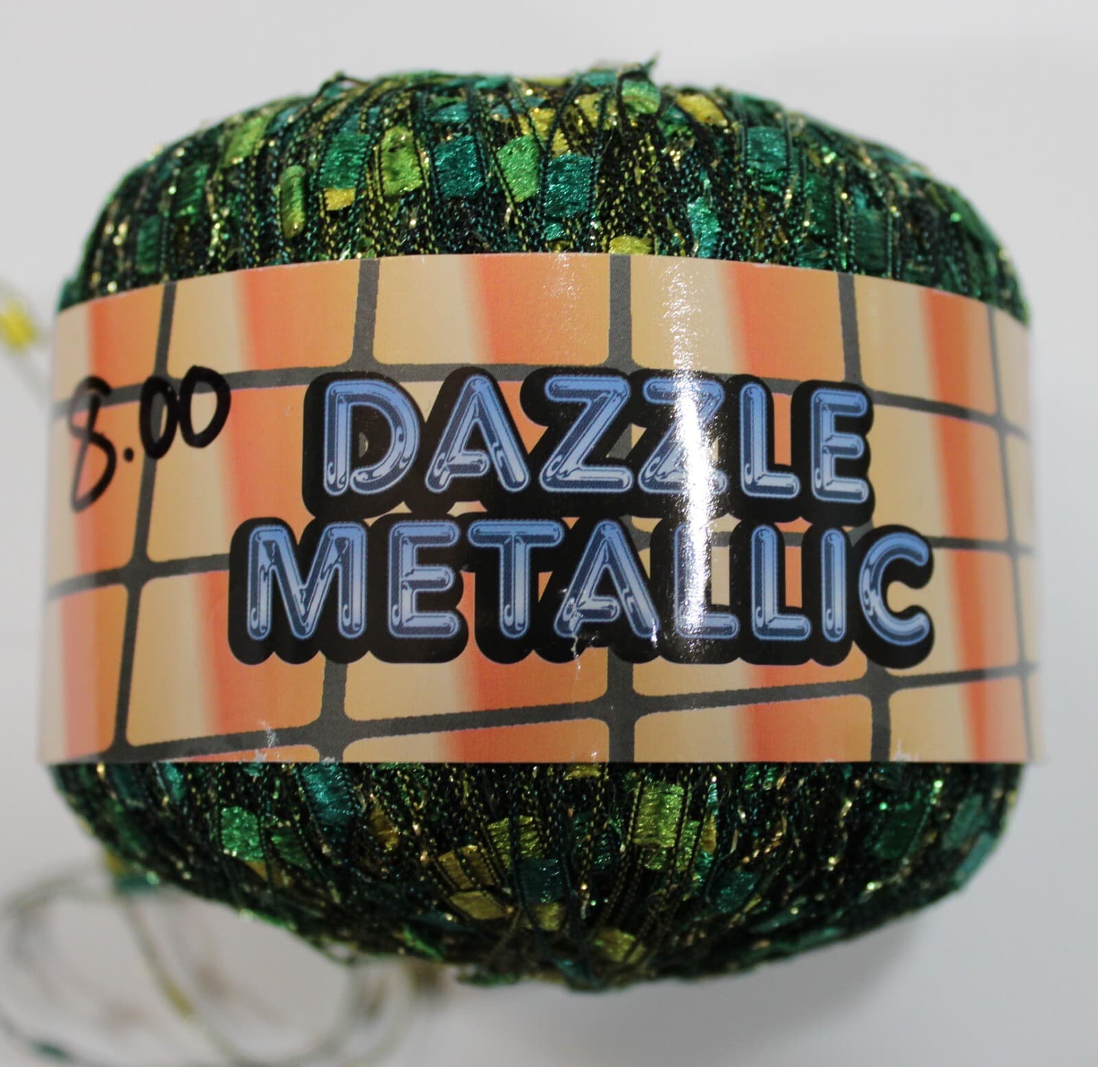 KFI Dazzle Metalic, Yarn 85% Polyamide, 15% Metallic 50gr, 142yd, Green