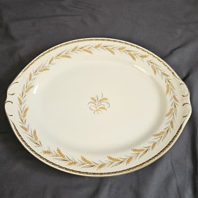 Homer Laughlin Eggshell Georgian Wheat Harvest Large Serving Platter 10.5"x13"