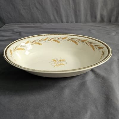Homer Laughlin Eggshell Georgian Wheat Harvest Serving Bowl 9.5" x 7"