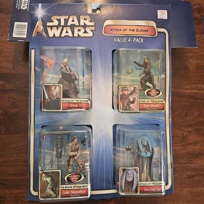 Attack of the Clones Star Wars Value 4-Pack 3.75", #10, #29, #18, #35