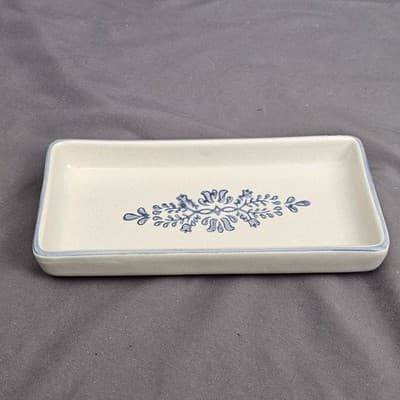 Vintage Pfaltzgraff Yorktowne USA Rectangle 7.75" Relish Dish Plate # 716-51