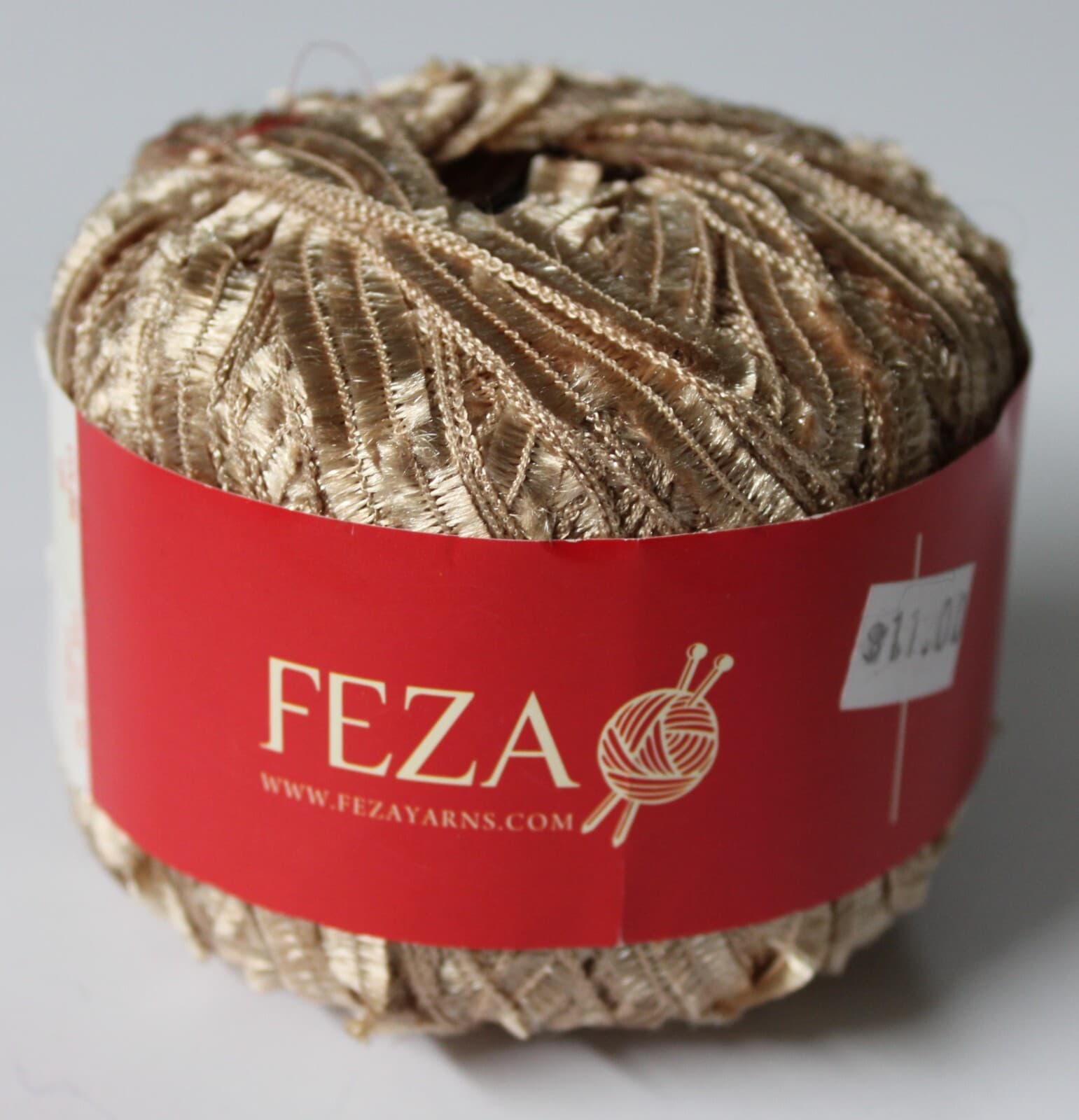Yarn Feza ToKyo Metalic, 80% Polyester 20% Meta 50gr. 170yd Color 121 Tan