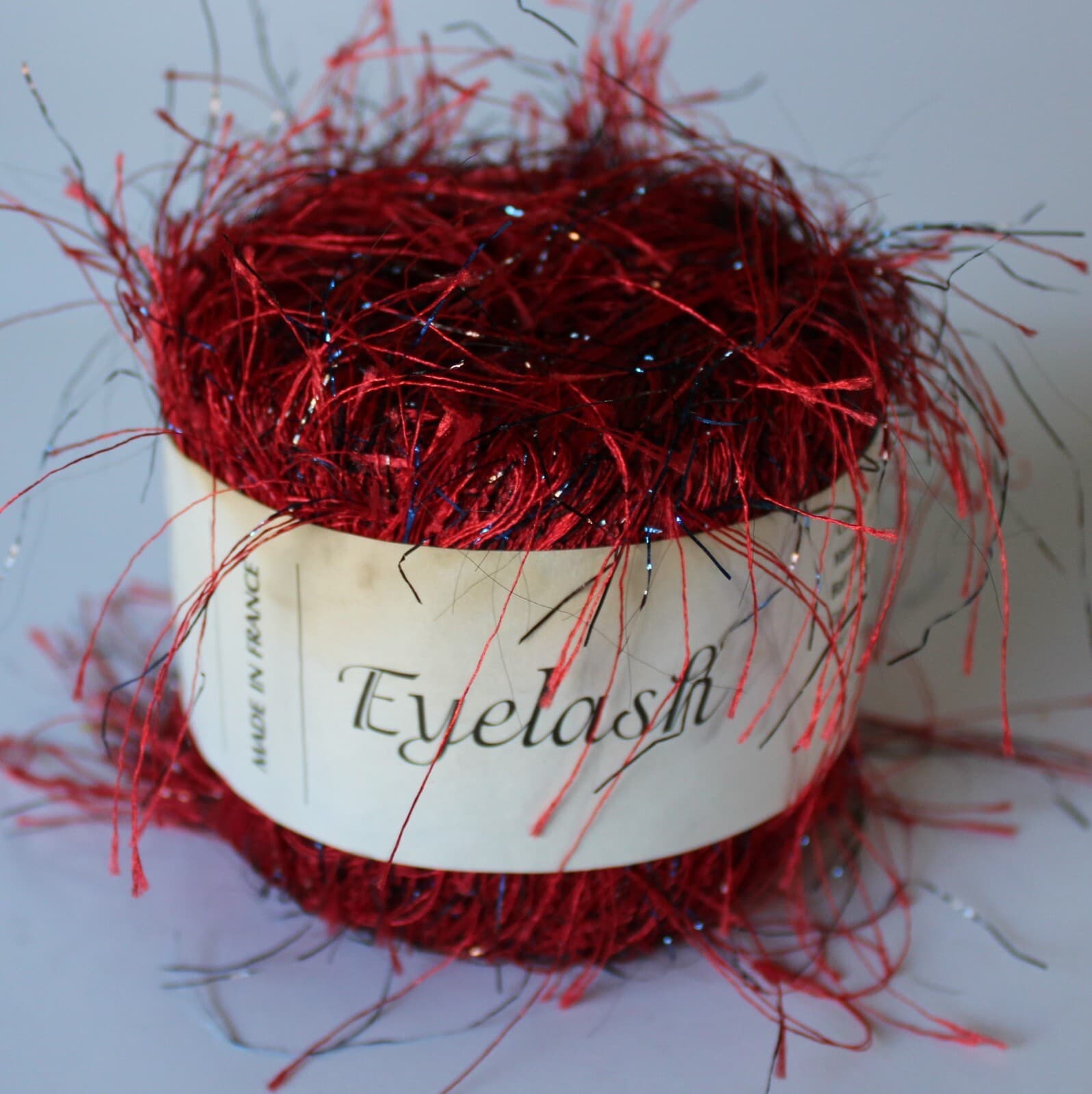 Yarn IronStone Eyelash Novelty Yarn 30g 143yd Color 10 Red