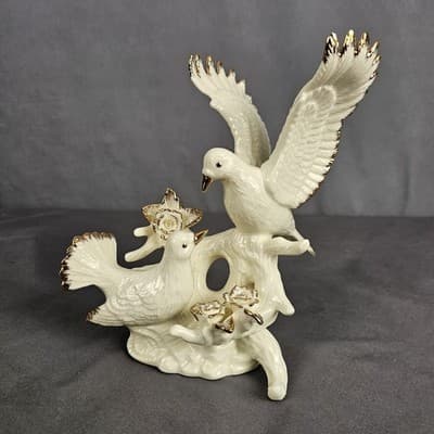 Formalities Baum Bros Love Doves Birds Gold Trim Figurine