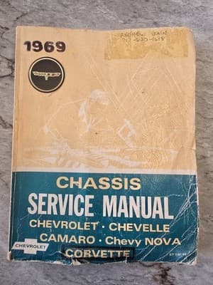 1969 Chevrolet Chassis Shop Service Manual Camaro Corvette Chevelle Nova