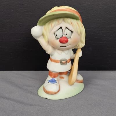 Vintage Arnart Creations Ceramic Figurine Tennis Player 4" Tall