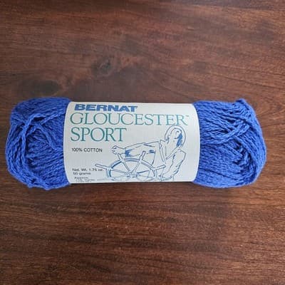 Bernat Gloucester Sport Yarn Blue - Azure 100% Cotton 1.75 oz. 110yd US6