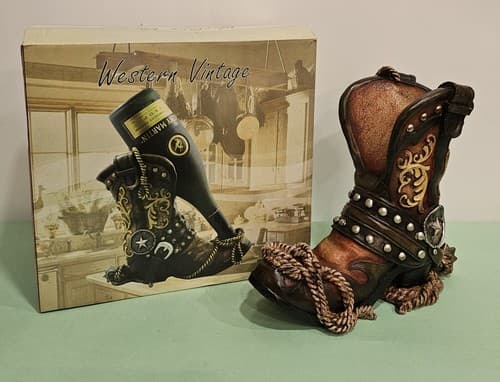 DWK Corporation HC31925 Cowboy Boot Wine Bottle Holder NIB