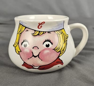 HOUSTON HARVEST 1998 Campbell Soup Mug Cup Bowl w/ Handle14 OZ 2-Sided Graphics