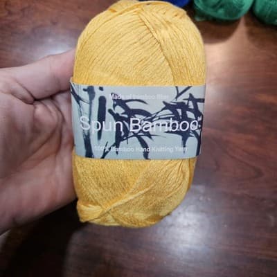 Bamboo Textiles Yarn Spun Bamboo Yellow 100gr, 280yds US6