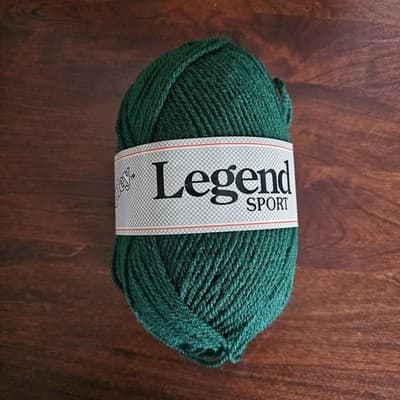 Vintage Copley Legend Sport Yarn Green Rag Acrylic 1.75oz, 170yds, US7