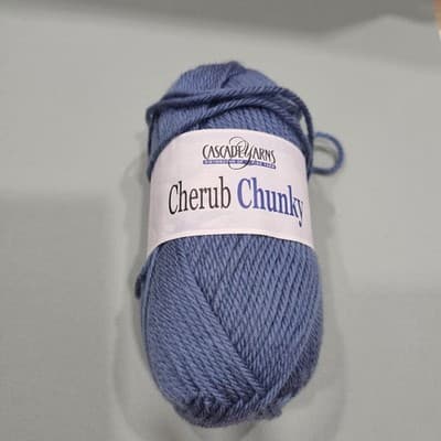 Cascade Farms Yarn Cherub Chunky Nylon Acrylic Blue Col no. 58, 3.5oz, 136.7yd