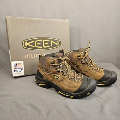 Keen Braddock Size 9EE Mid-Ankle Waterproof Steel Toe Work Boots Men's 1011424EE