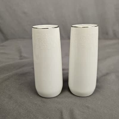 Crown Victoria Lovelace Salt & Pepper Shakers Fine China Japan
