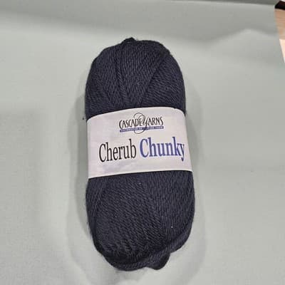 Cascade Farms Yarn Cherub Chunky Nylon Acrylic Black Col no. 40, 3.5oz, 136.7yd