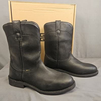 Guide Gear Boots Men's Size 9.5D GG Roper Boot WP Black #738405 Ortholite