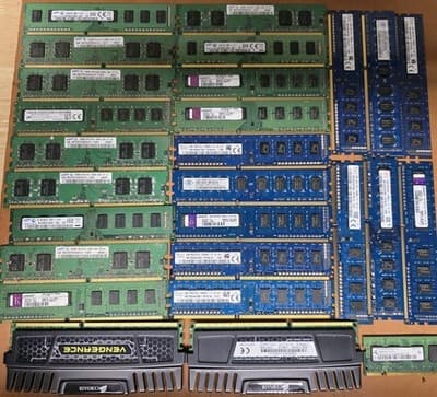 Lot of 27, 1 lb Computer Laptop RAM Memory Gold Scrap Recovery