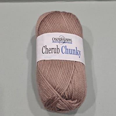 Cascade Farms Cherub Chunky Yarn Nylon Acrylic Tan Col 42, 3.5oz, 136.7yd