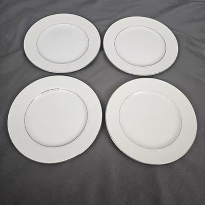 Crown Victoria Lovelace Bread Plates Set Of 4 White Fine China of Japan Embossed