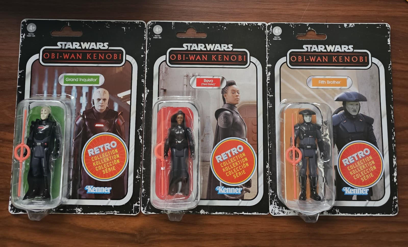 Star Wars Obi-Wan Kenobi Lot of 3 Retro Collection Reva, Fifth Brother, Gr. Inq.