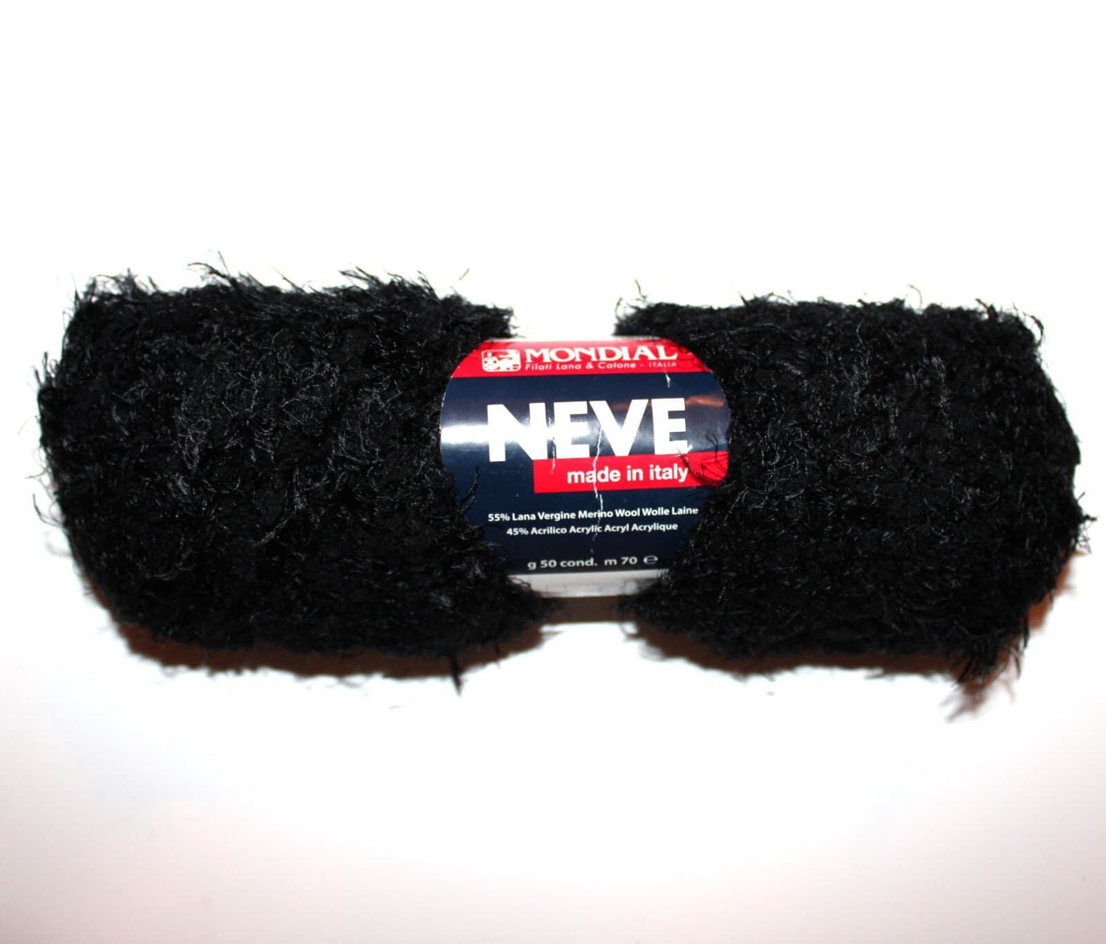 Neve Mondial 55% Merino Wool, 45% Acrylic Col 890 Black