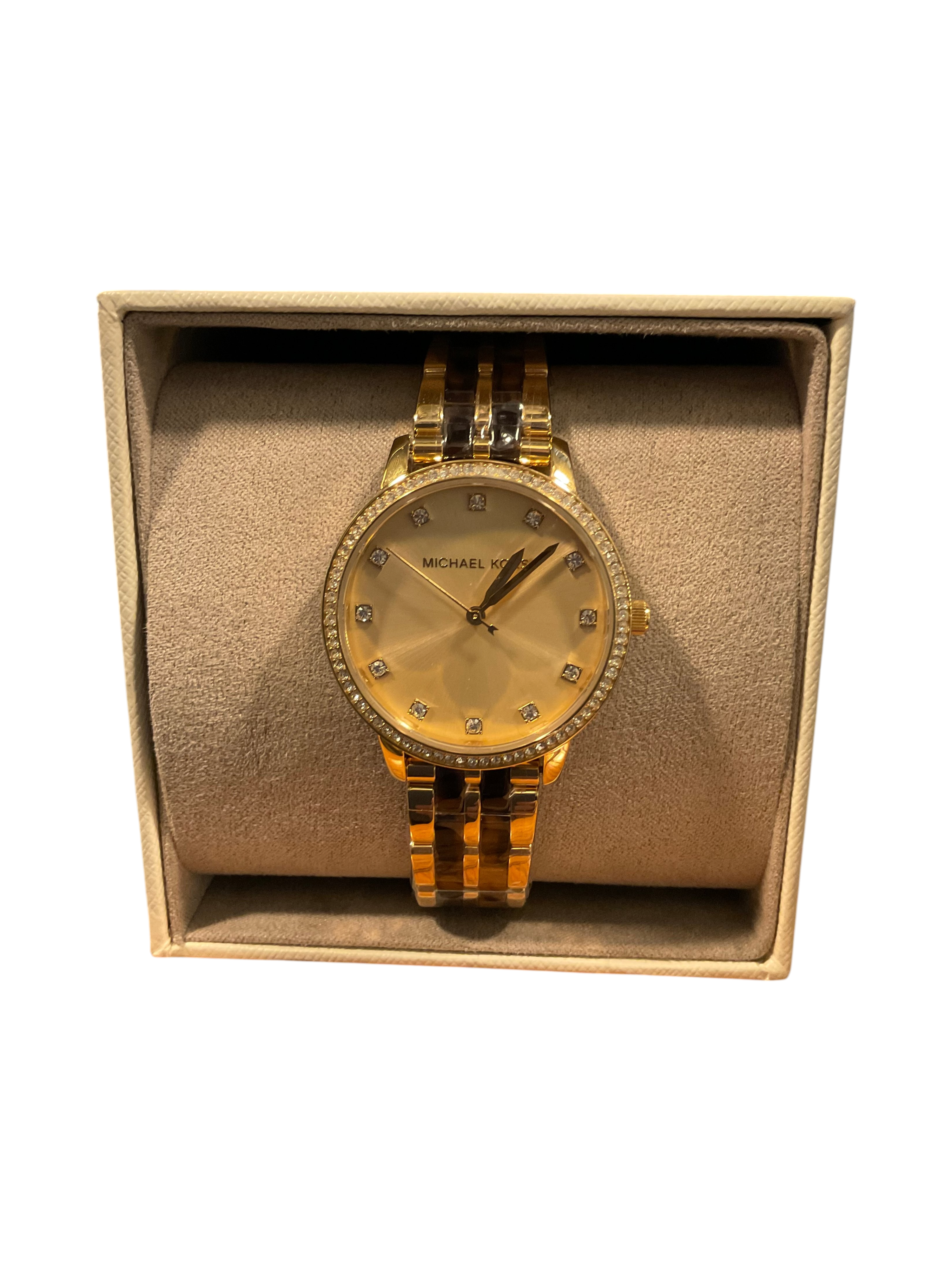 NEW Michael Kors Gold Tone Women's Watch with Crystal Accents