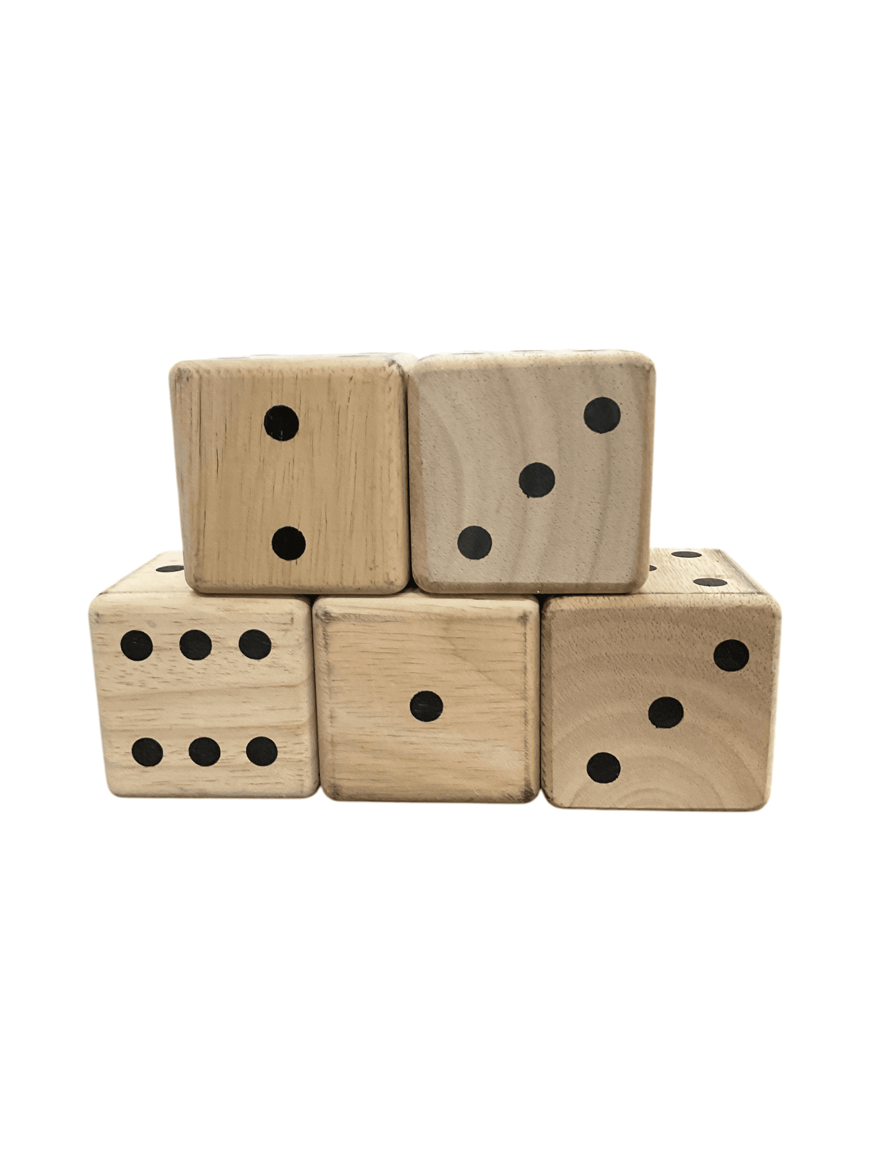 Wooden Lawn Dice Set 5 Piece
