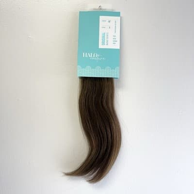 Halo Couture Professional Machine Tied Weft Color #4 16” Medium Auburn Brown NEW