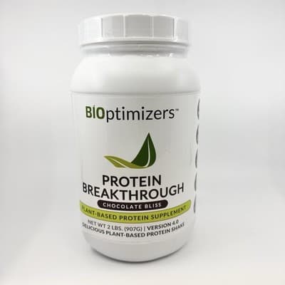 BiOptimizers Protein Breakthrough Chocolate Bliss Ver 4.0 2lbs NEW Exp 04/2027