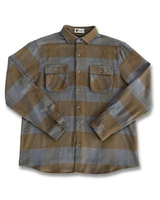 Musk Ox Mens Small The Relaxed Flannel Giant Gingham Grey Green New With Tags