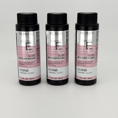 3 PACK Redken SHADES EQ Liquid Gloss BONDER INSIDE pH 010NB Caramel Cloud