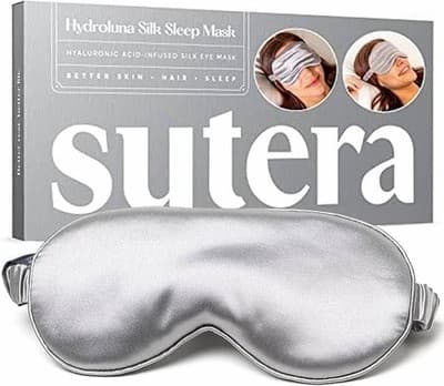 Sutera Hydroluna Silk Eye Mask for Sleeping - Hyaluronic Acid Hydrates Skin NEW