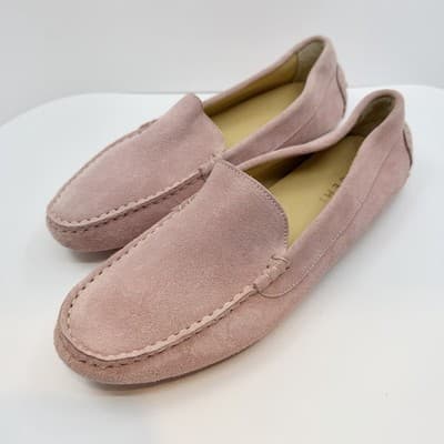 M Gemi The Felize Italy Suede Moccasins Pale Blush Women's 39.5 / 8.5W Or 9N