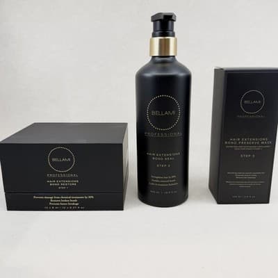 BELLAMI Professional Hair Extension Bond Restore Step 1, 2, 3 Full Size Set NEW