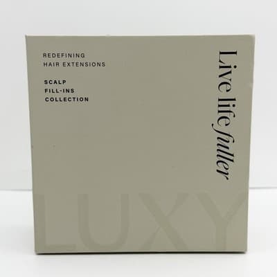 Luxy Hair Extensions 12" Off Black Scalp Hair Fill-Ins (30g) Open Box Full Set